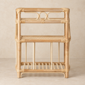 Elara Rattan Bedside Table | Handwoven Natural Rattan Side Table | Boho & Japandi Bedroom Furniture