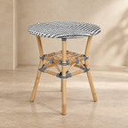 Zivara Rattan Storage Coffee Table – Handcrafted Round Accent Table