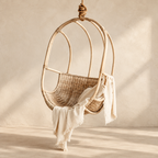 Ishara Bamboo Cane Swing Chair | Handwoven Hanging Chair for Balcony & Garden