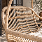 Anvisha Bamboo Cane Swing Chair | Handwoven Hanging Chair for Balcony & Terrace