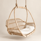 Anvisha Bamboo Cane Swing Chair | Handwoven Hanging Chair for Balcony & Terrace