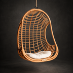 Arvisha Bamboo Cane Swing Chair | Handwoven Hanging Chair for Balcony & Living Room