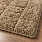 Elvara Cotton Bedside Runner Rug – Textured Neutral Floor Carpet