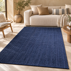 Nivara Navy Blue Jute Rug – Handwoven Natural Fiber Area Carpet