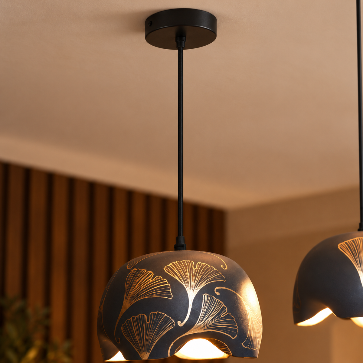 Vanya Terracotta Flower Hanging Lamp | Hand-Painted Pendant Light | Eco-Friendly Indian Artisan Lighting