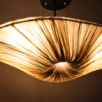 Saanjh Banana Fiber Floor Lamp | Natural Paper Shade Standing Light | Organic Decorative Lighting