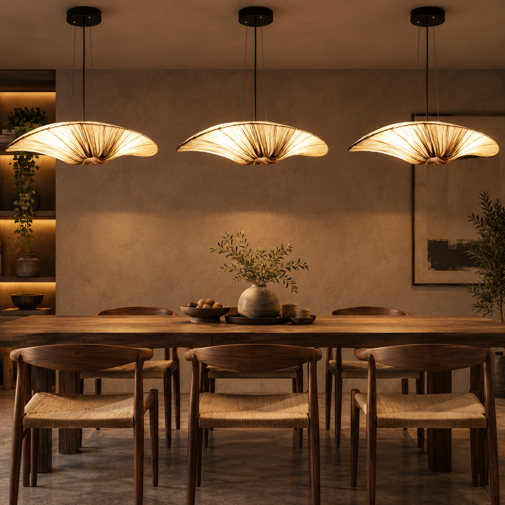 Saanjh Banana Fiber Floor Lamp | Natural Paper Shade Standing Light | Organic Decorative Lighting