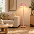 Rosalie Umbrella Floor Lamp | Pink Cast Iron Standing Light | Decorative Floor Lamp for Living Room