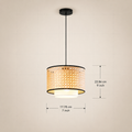 Handmade Bamboo Pendant Light – Woven Rattan Ceiling Lamp