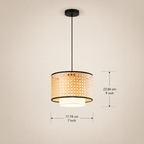 Handmade Bamboo Pendant Light – Woven Rattan Ceiling Lamp