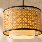Handmade Bamboo Pendant Light – Woven Rattan Ceiling Lamp