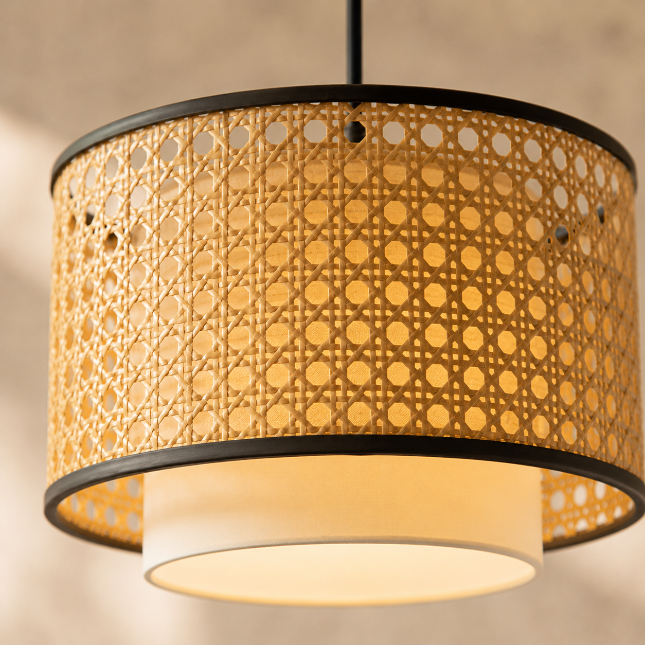 Handmade Bamboo Pendant Light – Woven Rattan Ceiling Lamp