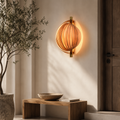 Handcrafted Bamboo Wall Lamp – Modern Boho Sconce Light