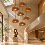 Handcrafted Rattan Wall Lamp | Bamboo & Cane Wall Sconce | Boho Ambient Lighting for Bedroom, Living Room & Hallway