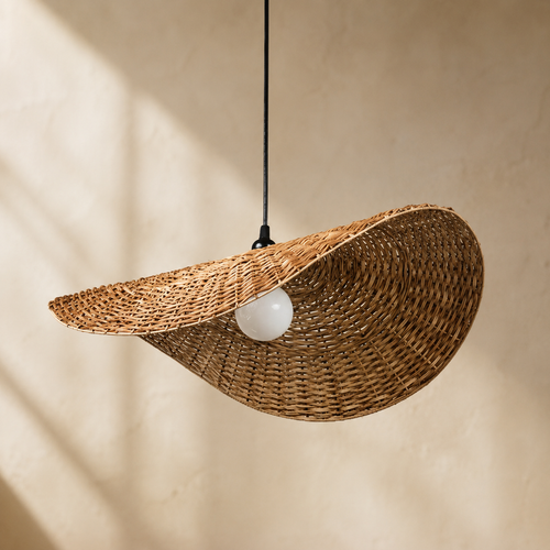 Handcrafted Rattan Wall Lamp