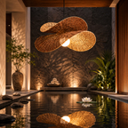 Handcrafted Rattan Wall Lamp