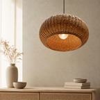 Handcrafted Rattan Wall Lamp | Bamboo & Cane Wall Sconce | Boho Ambient Lighting for Bedroom, Living Room & Hallway