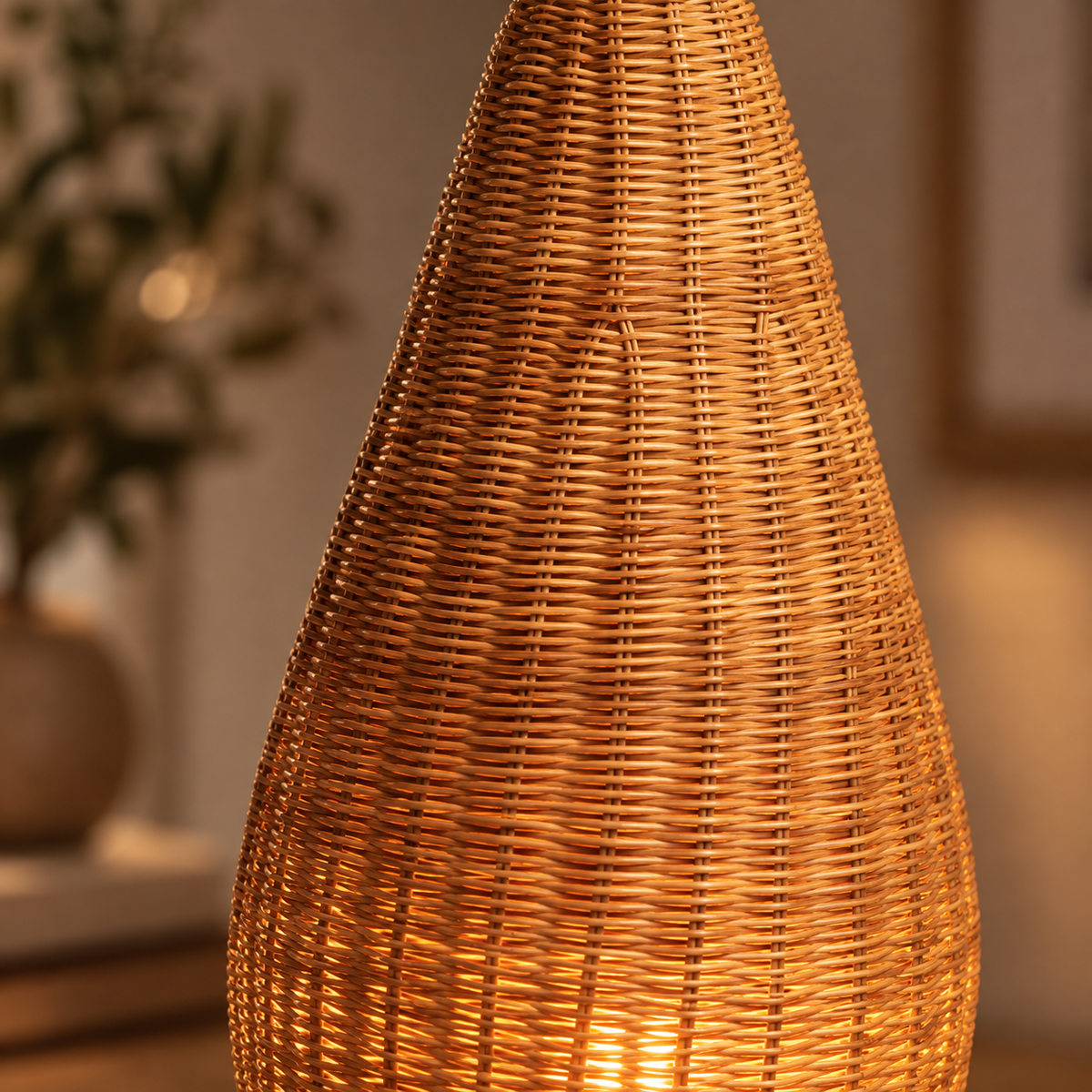 Vayuna Bamboo Haven Floor Lamp | Handmade Bamboo Floor Light | Natural Standing Lamp for Living Room & Bedroom