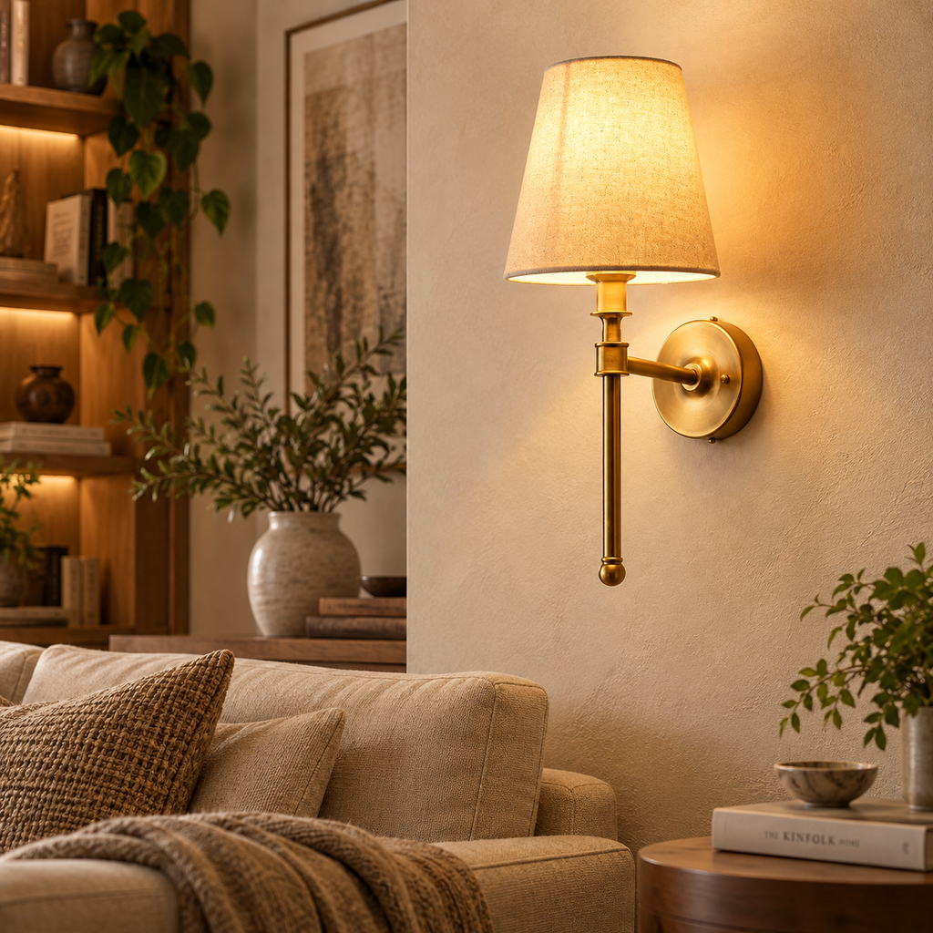 Elara Fabric Glow Wall Lamp | Decorative Wall Light for Bedroom & Living Room