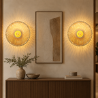 Mihira Bamboo Halo Wall Lamp | Handmade Natural Wall Light