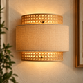 Aaranya Cane Glow Wall Lamp | Handmade Boho Wall Light