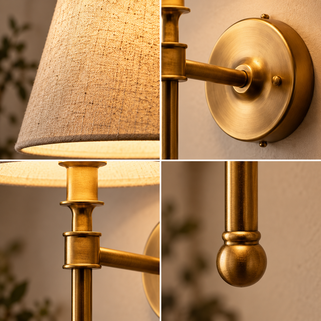 Elara Fabric Glow Wall Lamp | Decorative Wall Light for Bedroom & Living Room
